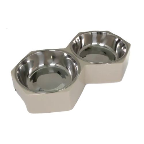 Pawsitiv Hexagon Dinner Set Bowls, Medium - Beige