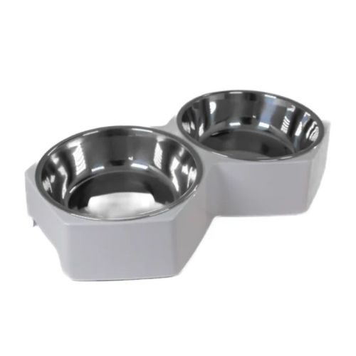 Pawsitiv Hexagon Dinner Set Bowls, Medium - White