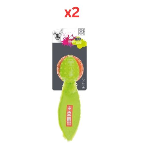 M-Pets On-Off Meteor Orange & Green Dog Toy (Pack of 2)