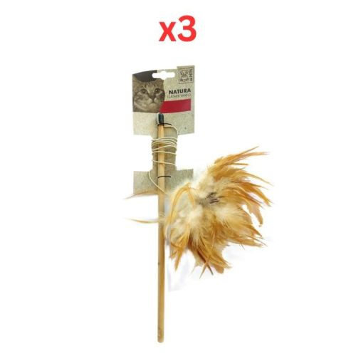 M-Pets Natura Feather Cat Wand (Pack of 3)