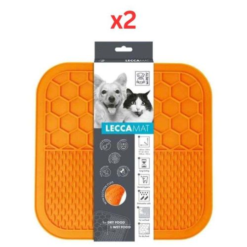 M-Pets Lecca Mat Orange Medium (Pack of 2)