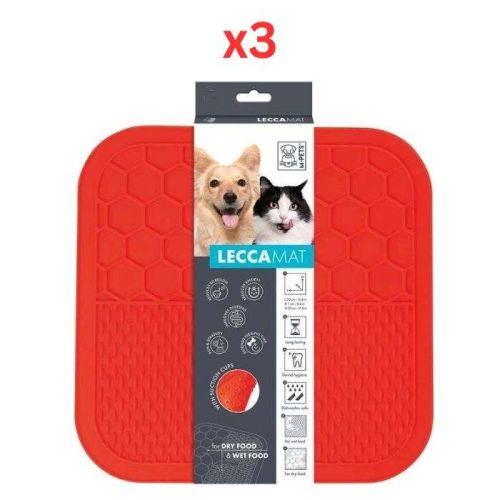 M-Pets Lecca Mat Red Small (Pack of 3)