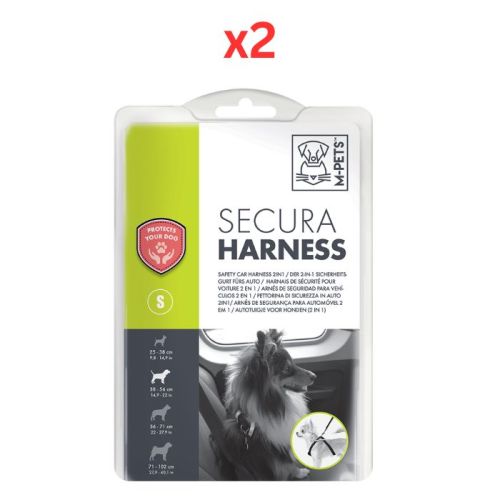 M-Pets Secura Safety Car Harness 2in1 Small (Pack of 2)