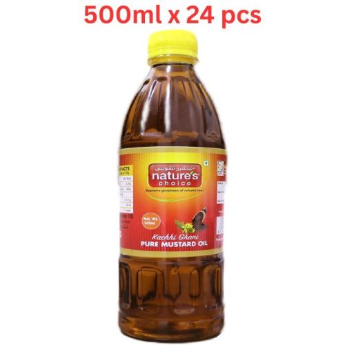 Natures Choice Mustard Oil 500 ml Bottle Pack Of 24 (UAE Delivery Only)