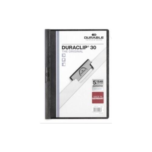 Durable 2200 DuraClip File, A4, 30 Sheets, Black