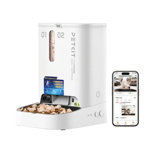 Petkit YumShare Gemini 2.0 AI-powered Camera Automatic Feeder with Dual Hopper - 3L+2L 