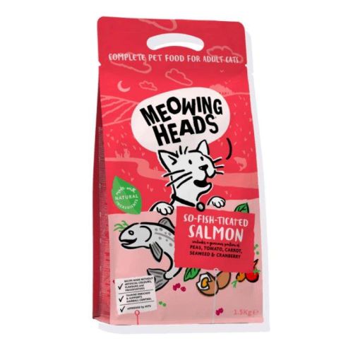 Meowing Heads So-Fish-Ticated Salmon Adult Dry Cat Food 4kg
