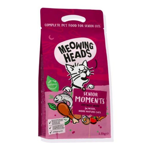 Meowing Heads Senior Moments Senior Dry Cat Food 1.5kg