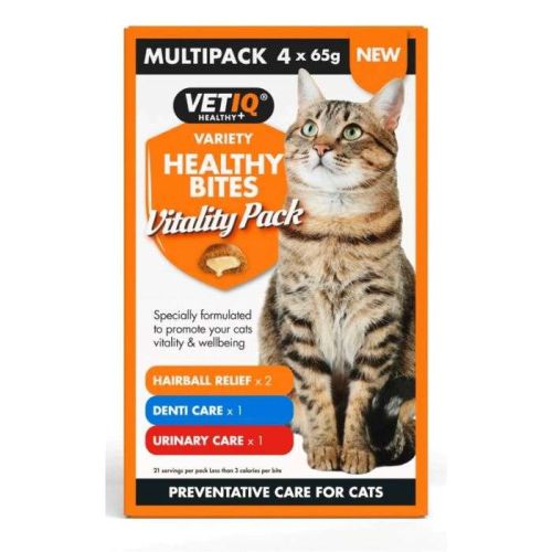 VETIQ Healthy Bites Variety Vitality Pack Cat Treats 4 x 65g
