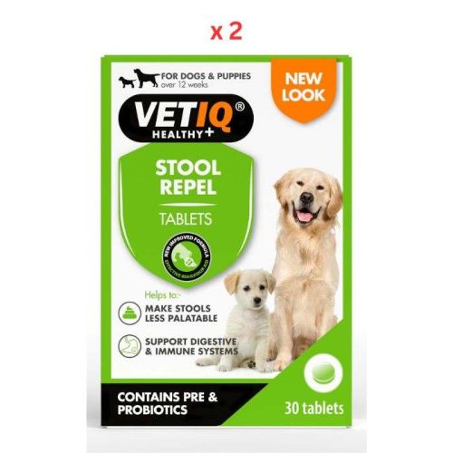 VetIQ Stool Repel for Dogs & Puppies 30 Tablets Pack Of 2