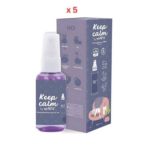 M-Pets Keep Calm Calming Pheromone Spray for Cats 60ml Pack Of 5