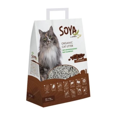 M-Pets Soya Organic Cat Litter Coffee Scented 10 L - 100% Biodegradable