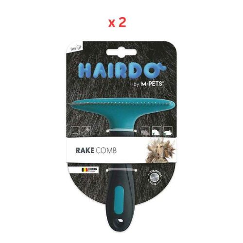 M-Pets Hairdo Rake Comb 12x15cm Pack Of 2