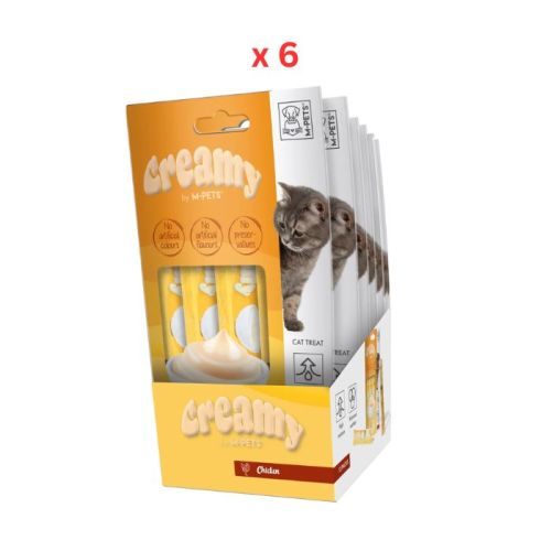 M-Pets Creamy Treats For Cats Chicken 4x15g (60g) Pack Of 6