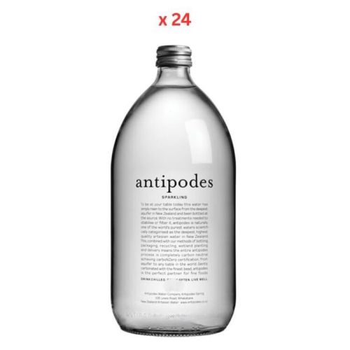 Antipodes Sparkling Water Glass Bottles 500ML x 24