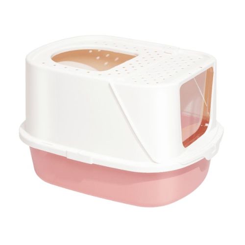 Pakeway Ark Cat Litter Box Pink 57.0X43.6X38.2 Cm