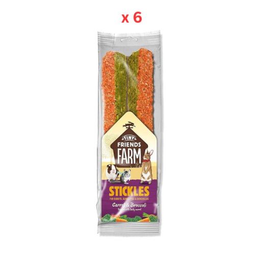 Tiny Friends Farm Stickles Carrot & Broccoli Small Animal Treats Pack Of 6