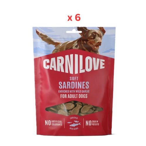 Carnilove Sardines enriched With Wild Garlic Soft Snack For Dogs 200g Pack Of 6