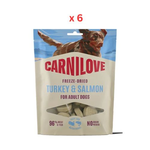 Carnilove Turkey & Salmon Freeze Dried Snack For Dogs 60g Pack Of 6