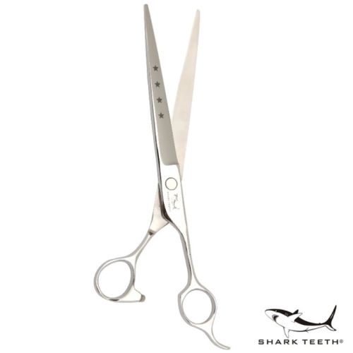 Pets Club Shark Teeth 7.5 Straight 4 Star Series Scissor For Cat & Dog
