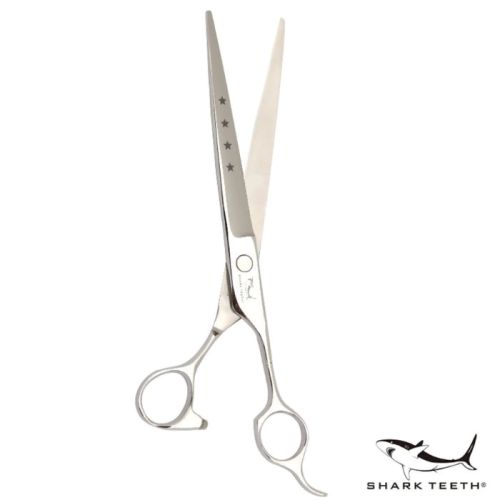 Pets Club Shark Teeth 8.5 Straight 4 Star Series Scissor For Cat & Dog