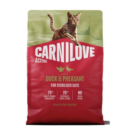Carnilove Active Duck & Pheasant for Sterilised Adult All Breeds Dry Cat Food 6kg