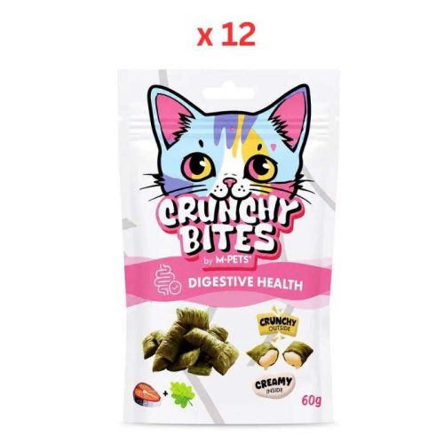 M-Pets Crunchy Bites with Function Cat Treat – Digestive Health 60g Pack Of 12