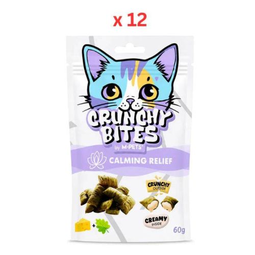 M-Pets Crunchy Bites with Function Cat Treat – Calming Relief 60g Pack Of 12