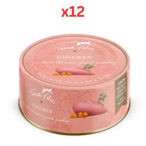 Terra Felis Chicken Cat Wet Food 80G (Pack of 12)