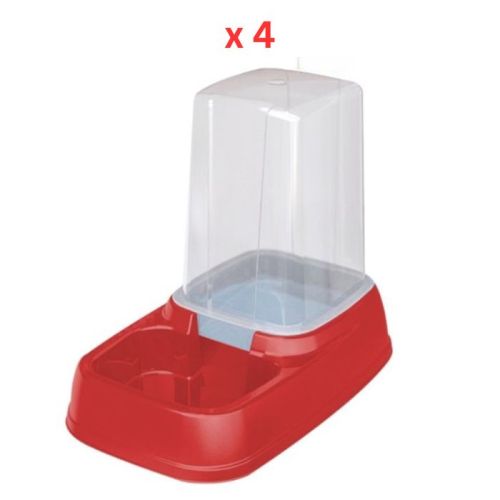 Georplast Eat & Drink Dispenser 3.7L - Red (Pack of 4)