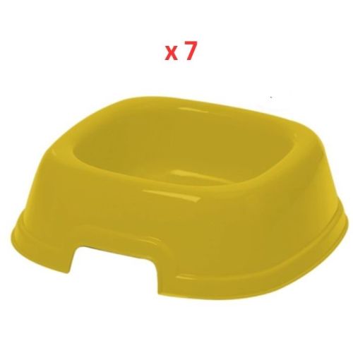 Georplast Mon Ami Plastic Pet Bowl Large - Limegreen (Pack of 7)