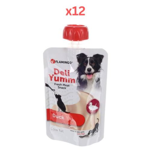 Flamingo Deli Yumm Fresh Meat Snack Duck Dog Treats 90g (Pack of 12)
