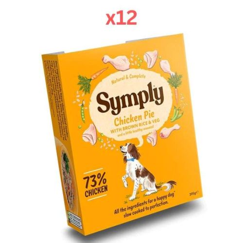 Symply Chicken Pie Adult Wet Dog Food 395g Pack of 12