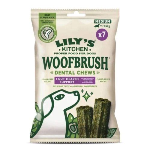 Lily's Kitchen Woof Brush Dental Chew Gut Health Support for Dogs 7X28