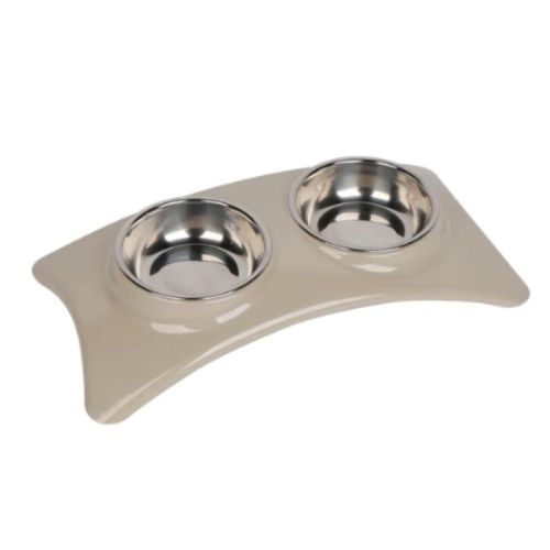 Pawsitiv Star Dinner Set Bowls, Medium - Beige