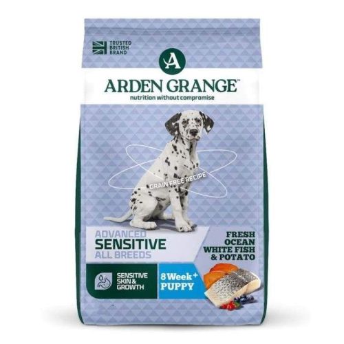 Arden Grange Advanced Sensitive All Breeds Puppy Fresh Ocean White Fish & Potato Dry Dog Food 12Kg