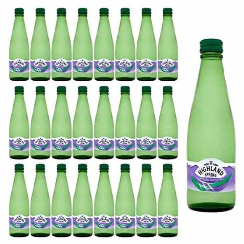 Highland Spring Sparkling Water Glass Bottle 330Ml x 24