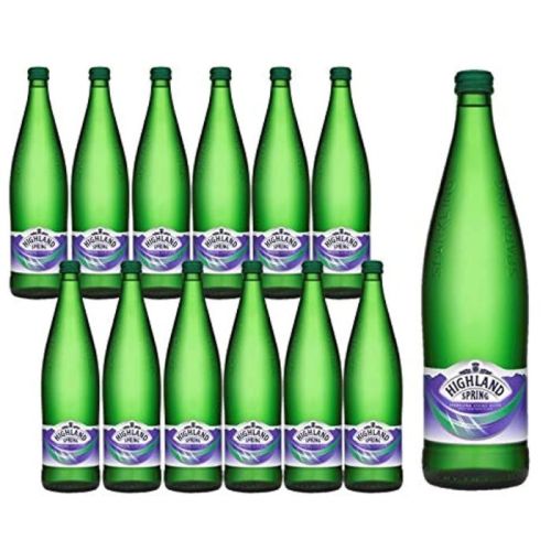 Highland Spring Sparkling Water Glass Bottle 750Ml x 12