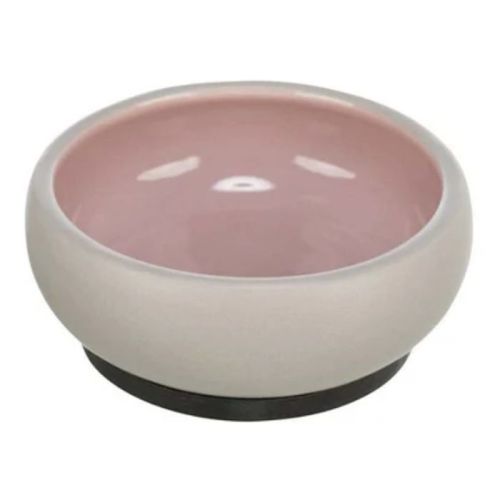 Trixie Ceramic Rubber Band Dog Bowl Pink 17cm