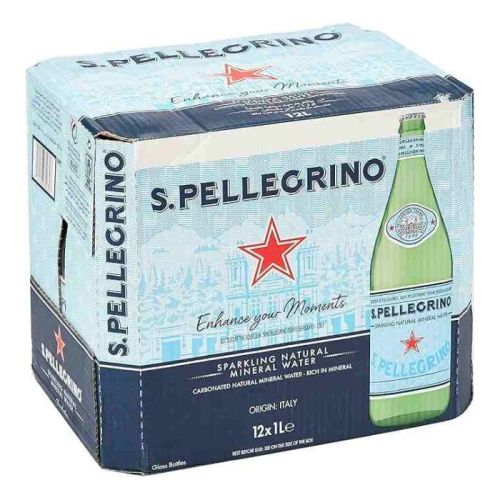 San Pellegrino Natural Sparkling Water Glass 1 Ltr (Pack of 12)