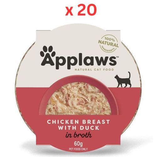 Applaws Cat Chicken With Duck Pot 60g (Pack Of 20)
