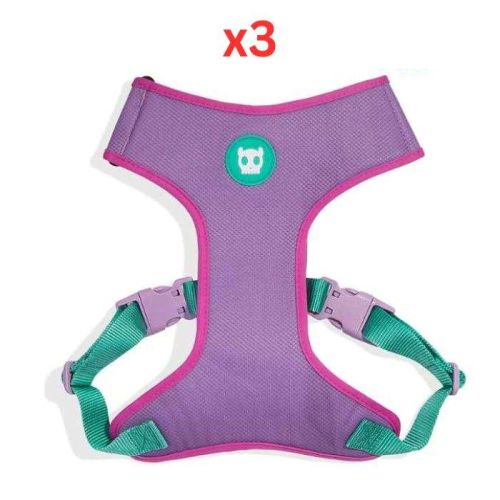 Zee Dog Aura Adjustable Air Mesh Harness Large (Pack of 3)