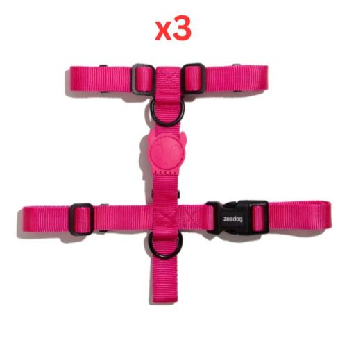 Zee Dog Pink Led H-Harness Large (Pack of 3)
