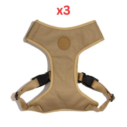 Zee Dog Sand Adjustable Air Mesh Harness Large (Pack of 3)
