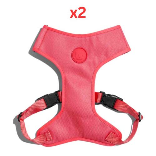 Zee Dog Neon Coral Adjustable Air Mesh Harness Extra Small (Pack Of 2)