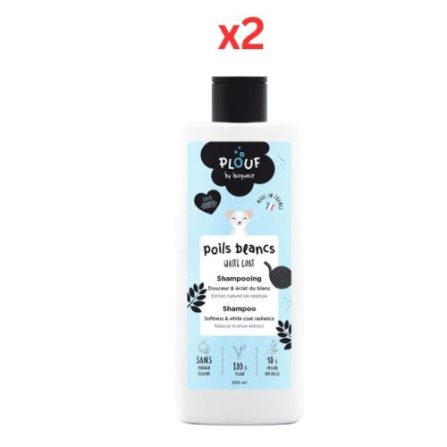 Plouf White Coat Organic Shampoo - 200ml (Pack of 2)