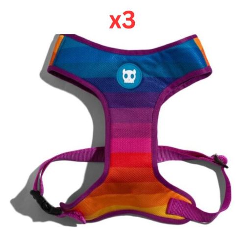 Zee Dog Prisma Adjustable Air Mesh Harness Extra Small (Pack Of 3)