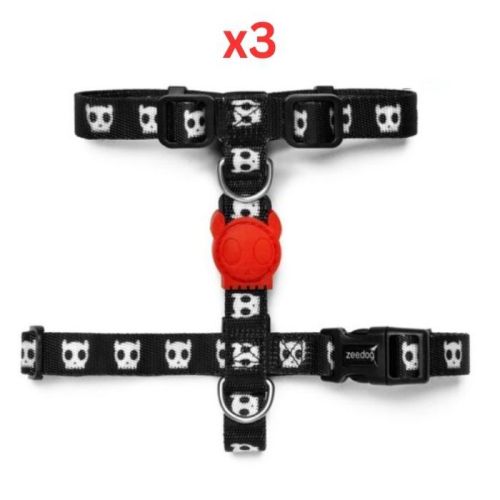 Zee Dog Skull 2.0 H-Harness Medium (Pack Of 3)