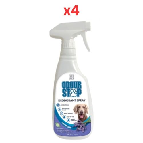 M-Pets Odor Stop Deodorant Spray Lavender 500ml (Pack of 4)