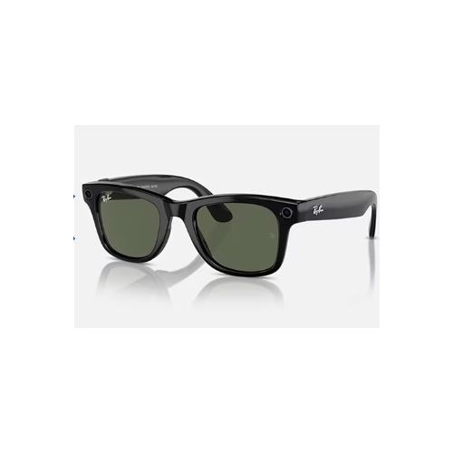 Ray-Ban Meta Gen 1 Wayfarer Glasses Shiny Black L G15 Green Size 50, RW4006